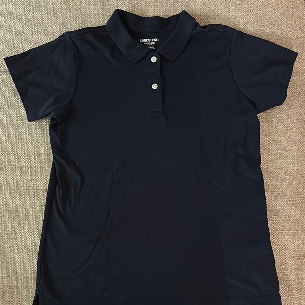 Lands' End Kids Black Polo Shirt